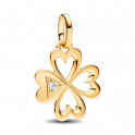 Charm Medall&oacute;n Coraz&oacute;n Tr&eacute;bol de Cuatro Hojas Pandora ME 763034C01