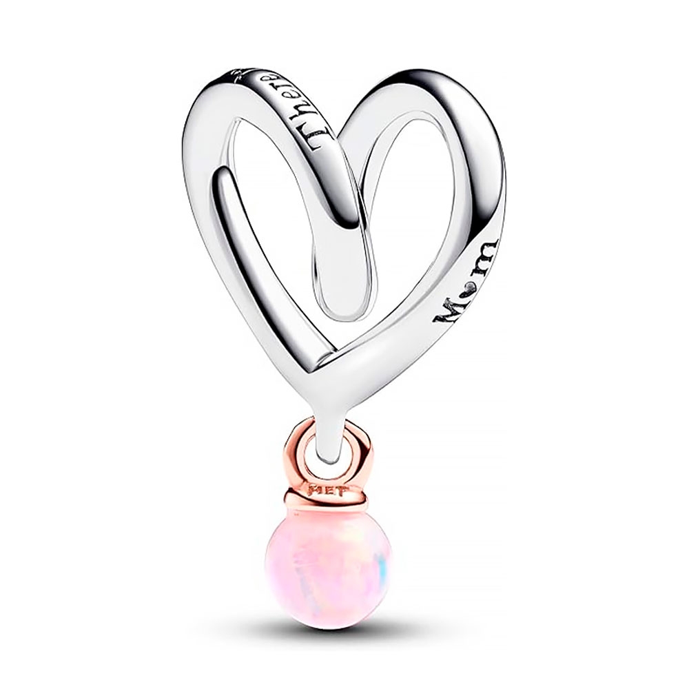 Pandora Silver/Gold Charms Two-Tone Wrapped Heart Charm 783242C01