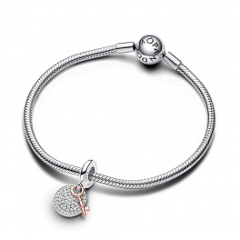 Double Key to Happiness Pendant Charm in Two Tones 783236C01 - Sabina