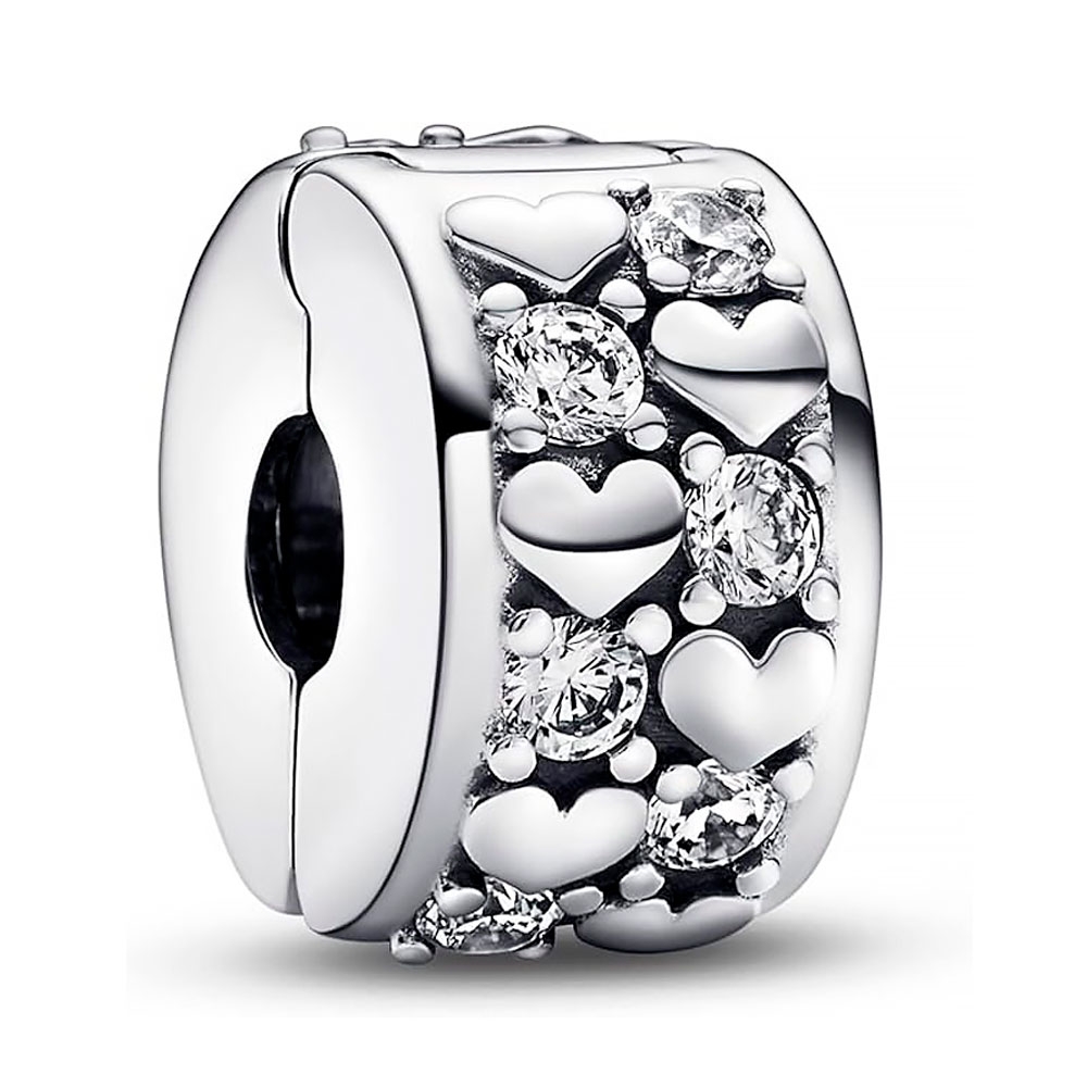 Pandora Silver Charms Infinite Hearts Brilliant Charm 792235C01