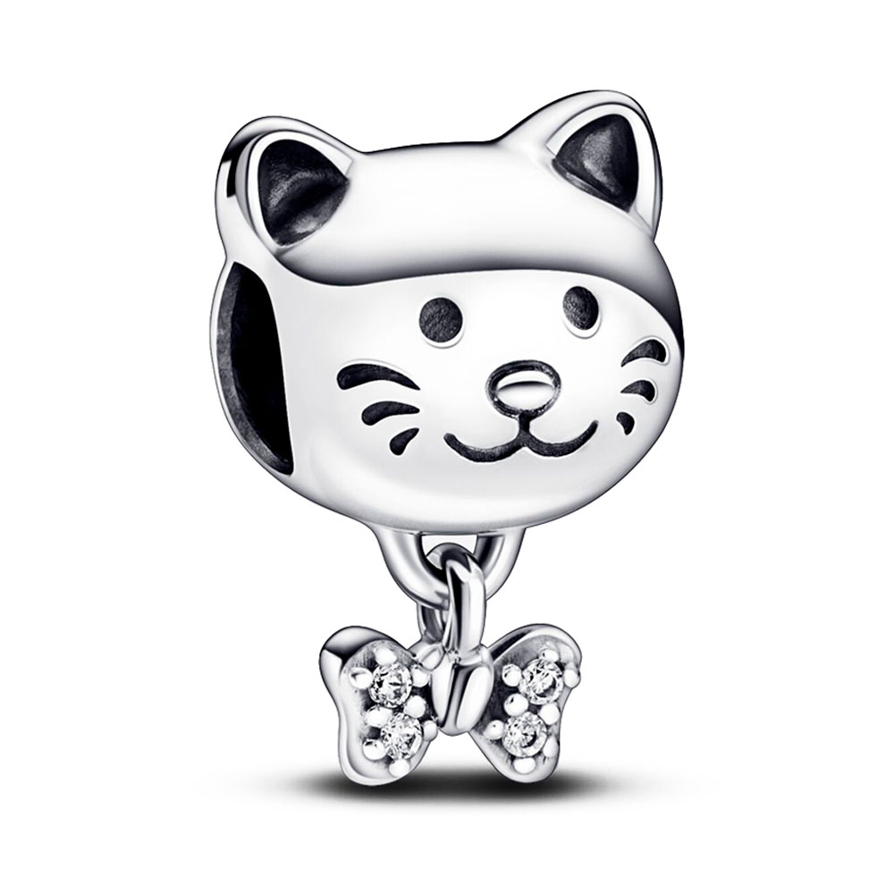 Pandora CHARM MASCOTA GATO Y LAZO 792255C01