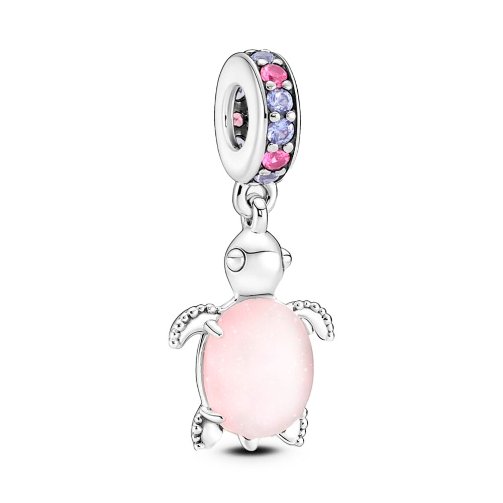 Pandora Pink Charms Murano Glass Sea Turtle Pendant Charm 798939C02