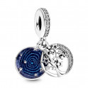 Galaxy Double Tree and Moon Pendant Charm 799645C01