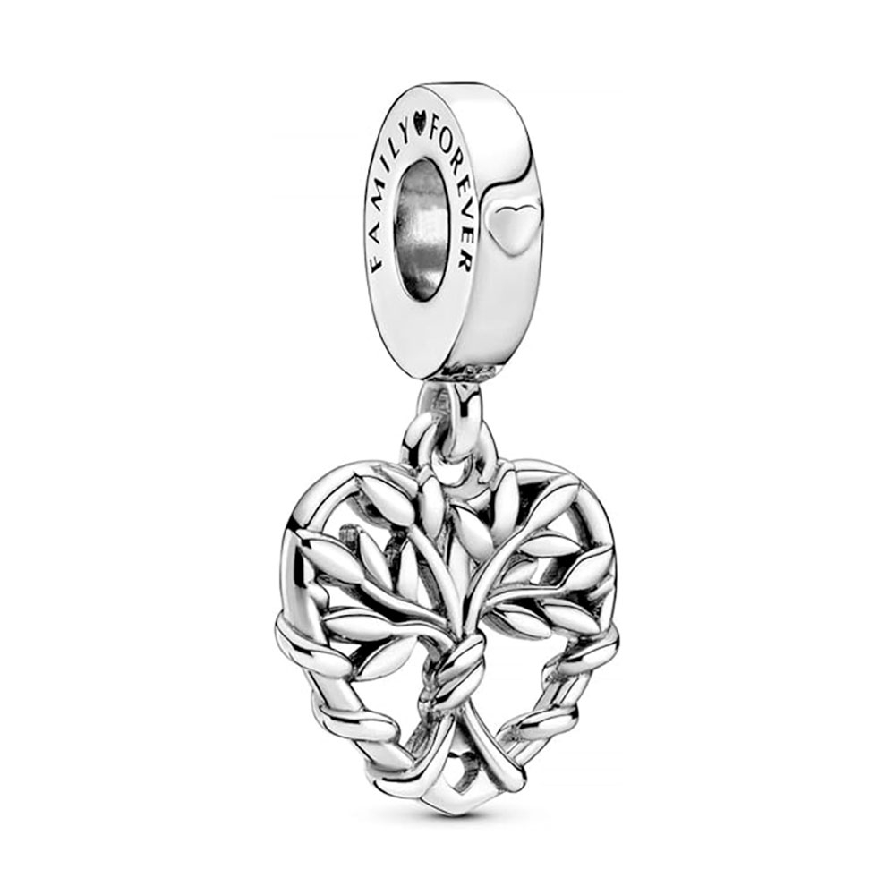 Pandora Silver Charms Heart Family Tree Pendant Charm 799149C00