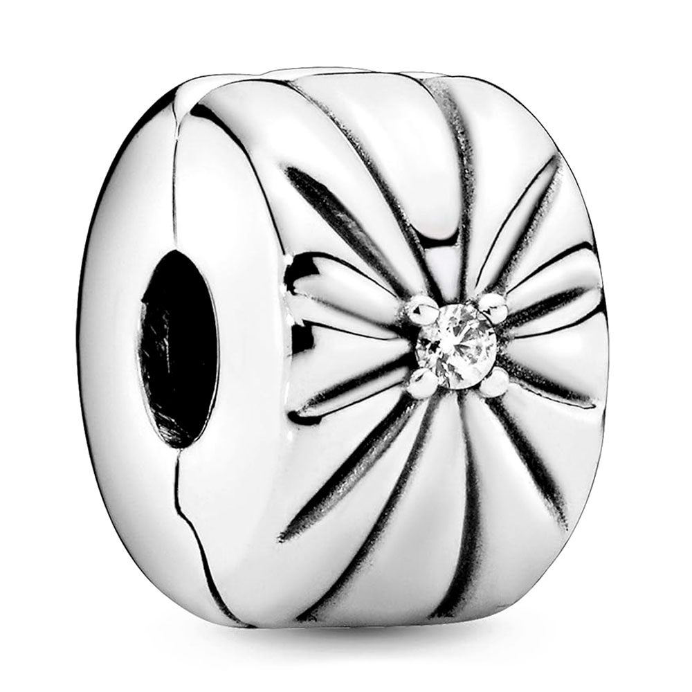 Pandora Grain/Silver/Light Charms Bright Sun Rays Clip Charm 798614C01