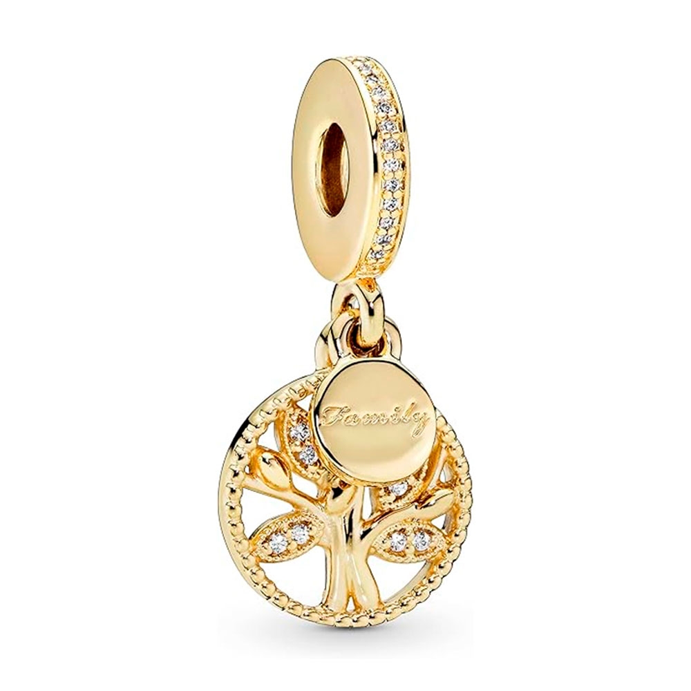 Pandora Gold Charms Shiny Family Tree Pendant Charm 768661C01