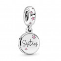 Sisters Forever sterling silver pendant charm 798012FPC