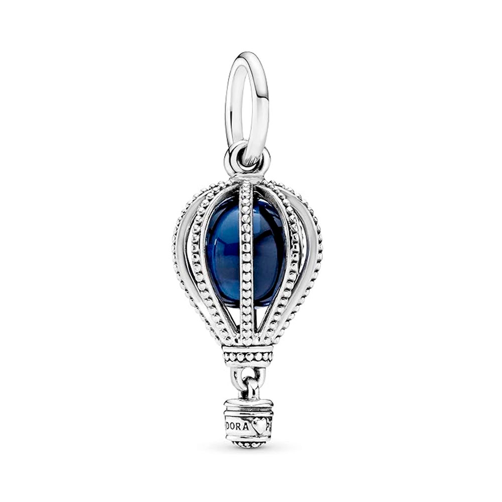 Pandora CHARM COLGANTE EN PLATA DE LEY GLOBO AEROESTÁTICO AZUL 798064NMB