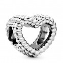 Molded Heart Sterling Silver Charm 797516