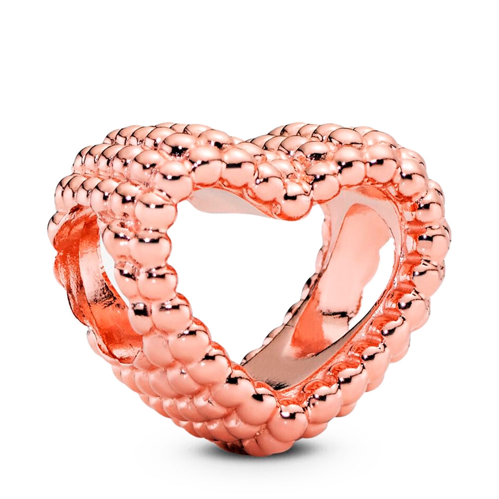 Pandora Gold Charms Open Heart Charm With Beads 787516