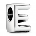 Sterling silver charm Letter E 797459