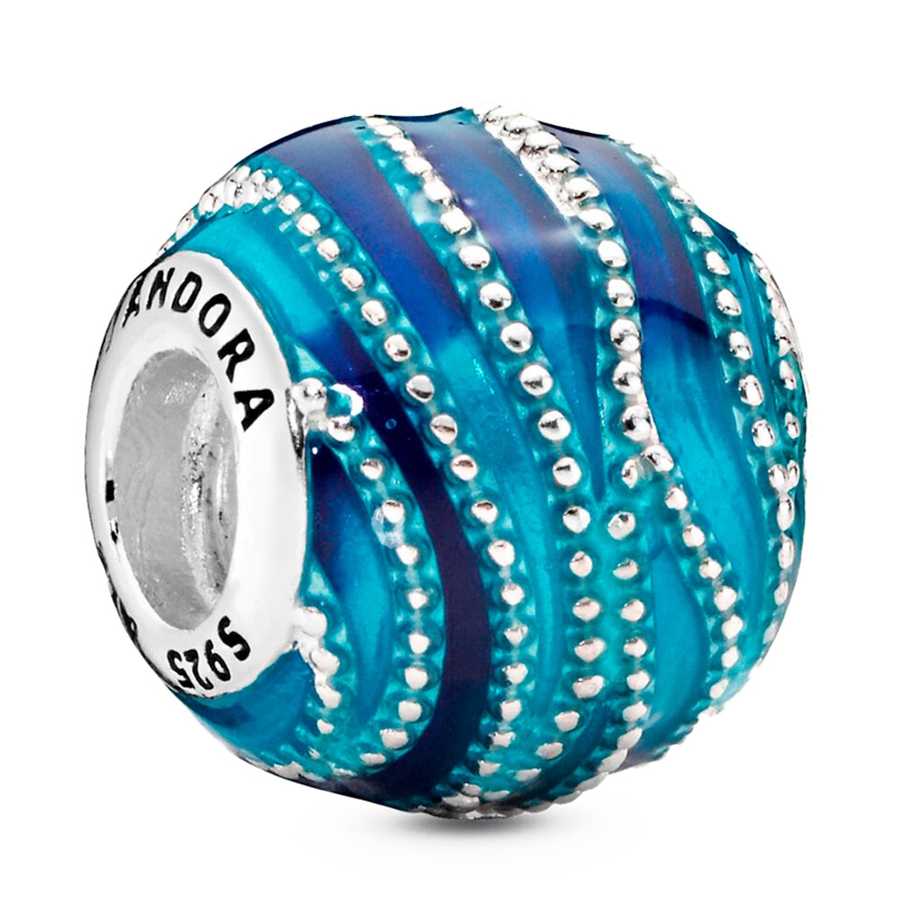 Pandora Charm en plata de ley Remolino Azul 797012ENMX