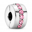 CHARM DE CLIP FILAS BRILLANTES ROSA 791972PCZ