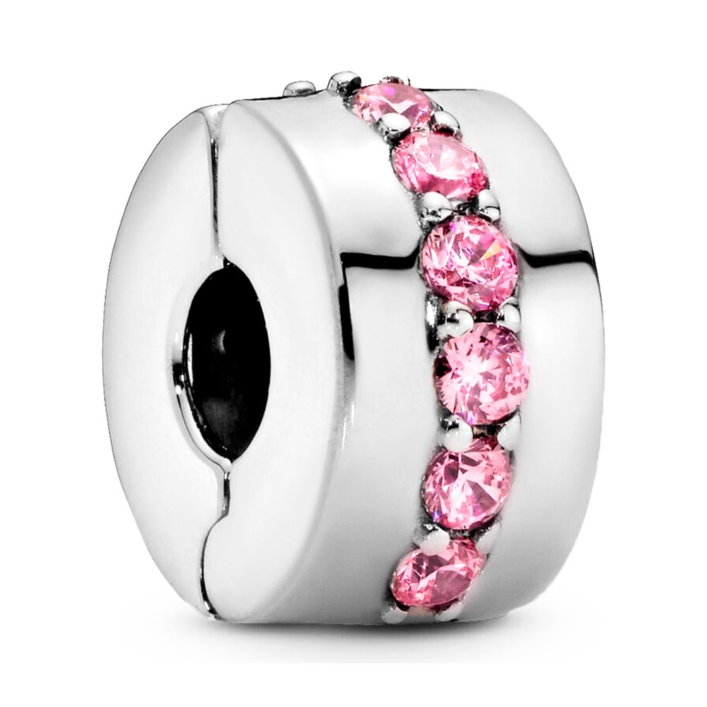 Pandora Pink Charms Bright Rows Clip Charm 791972Pcz