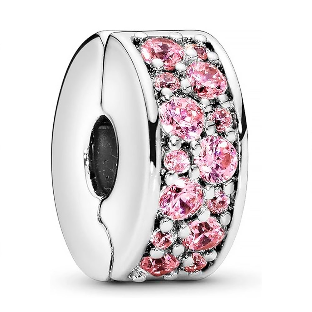 Pandora Pink Charms Pavé Clip Charm 791817Pcz