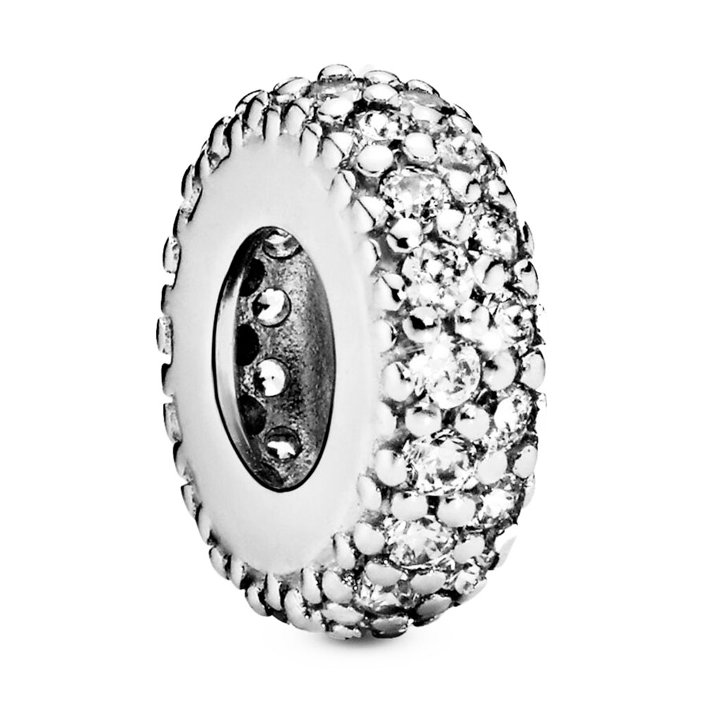 Pandora Silver Charms Transparent Shiny Separator Charm 791359Cz