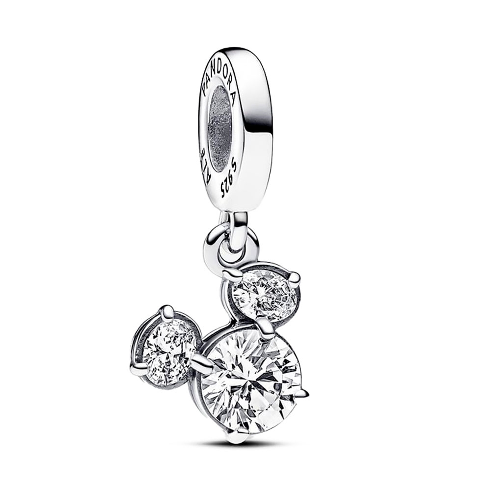 Pandora Silver Charms Mickey Mouse Shiny Head Silhouette Pendant Charm 793031C01