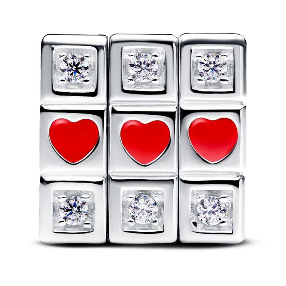 Pandora Silver/Red Charms Charm Cube Mobile Toy 793672C01