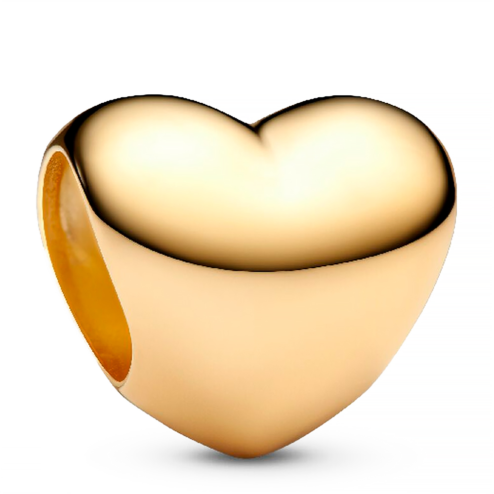 Pandora Silver/Gold/Golden Charms Mini Metal Heart Charm 793998C00