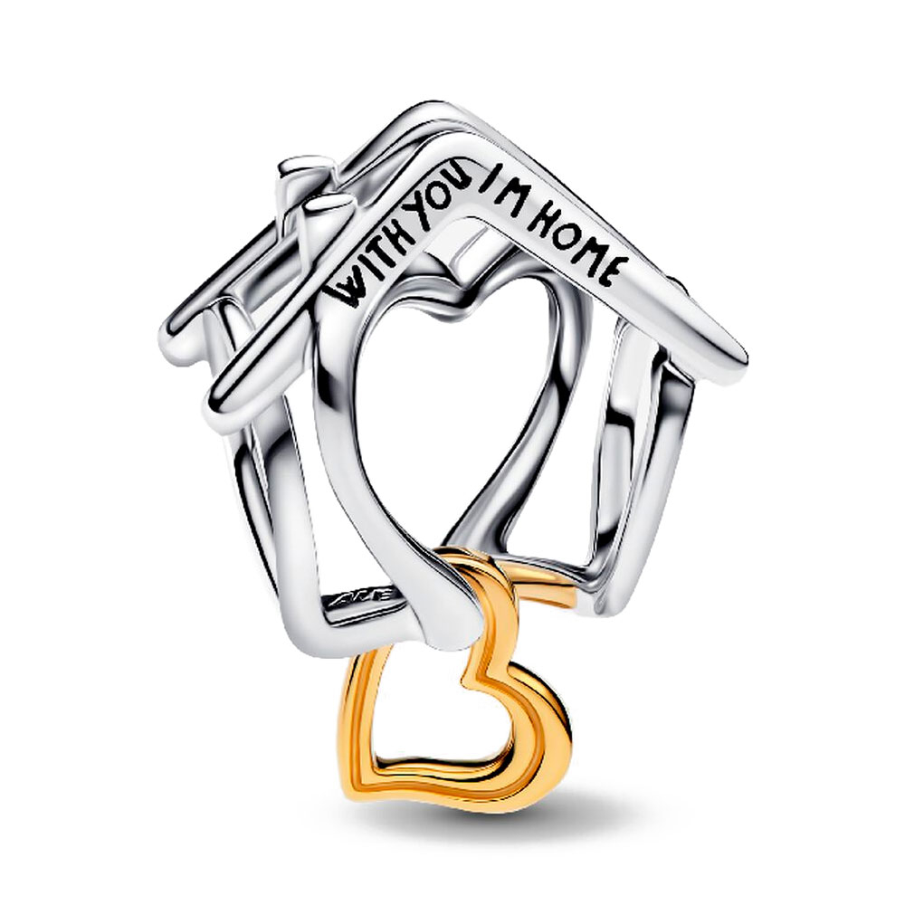 Pandora Gold/Silver Charms Charm Home And Heart 764145C00