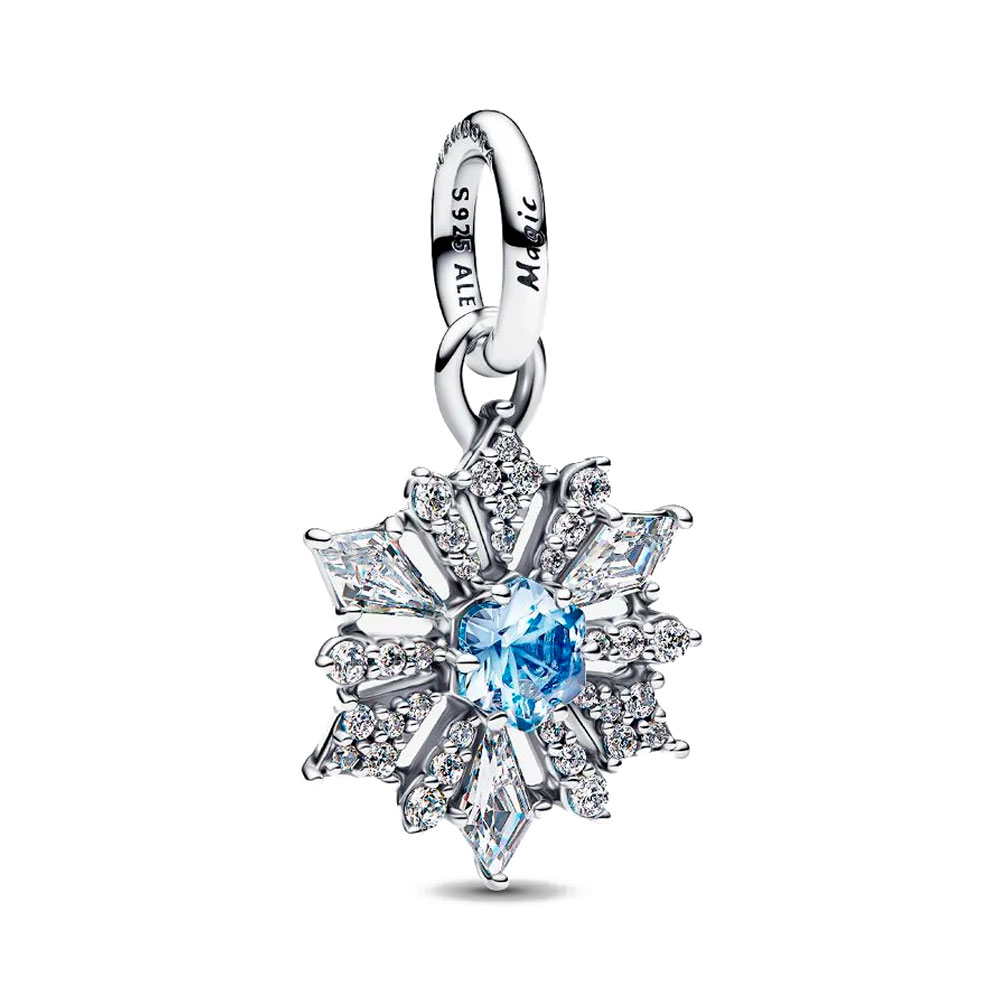 Pandora Silver/Blue Charms Disney Frozen Queen Elsa Snowflake Pendant Charm 794209C01