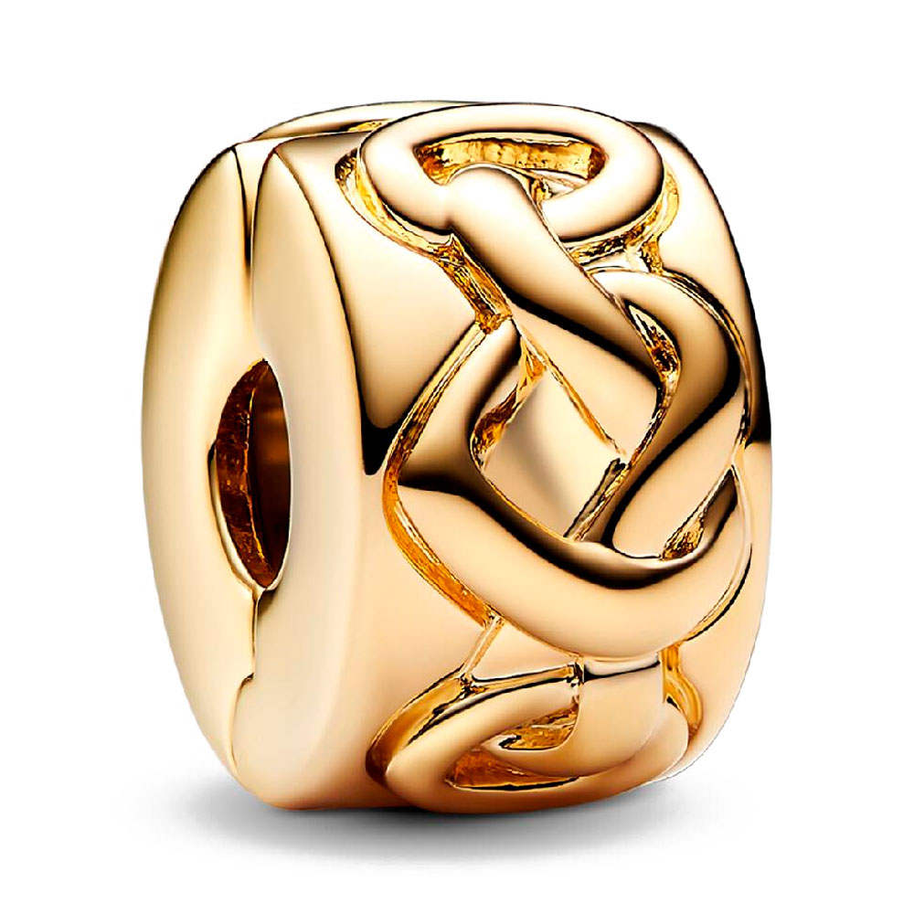 Pandora Charm de Clip Corazones Anudados 768035C00
