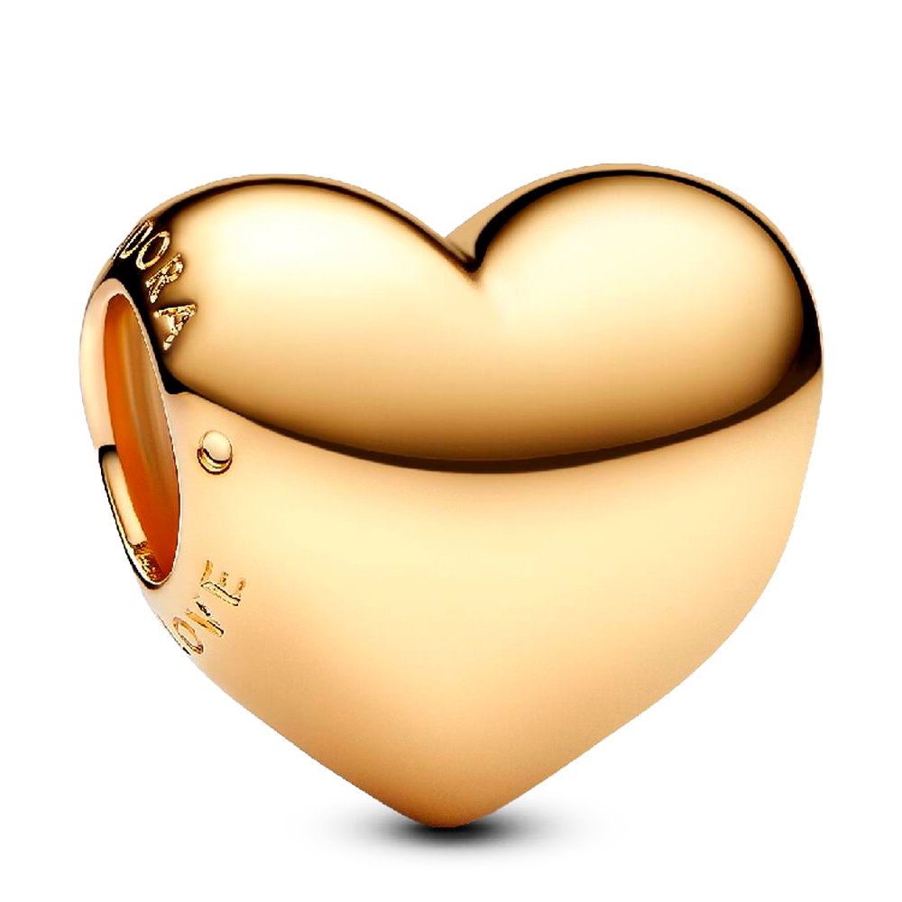 Pandora Gold Charms Engravable Heart Charm Be Love 763439C00