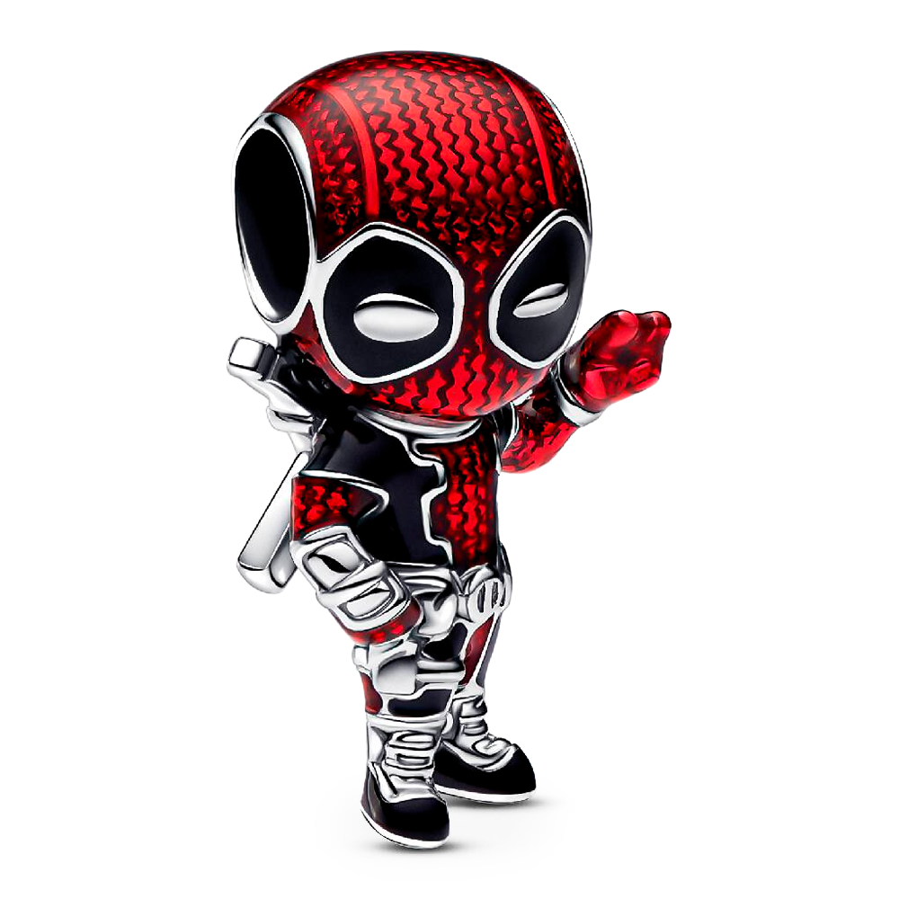 Pandora Silver/Red Charms Marvel Deadpool Charm 793360C01