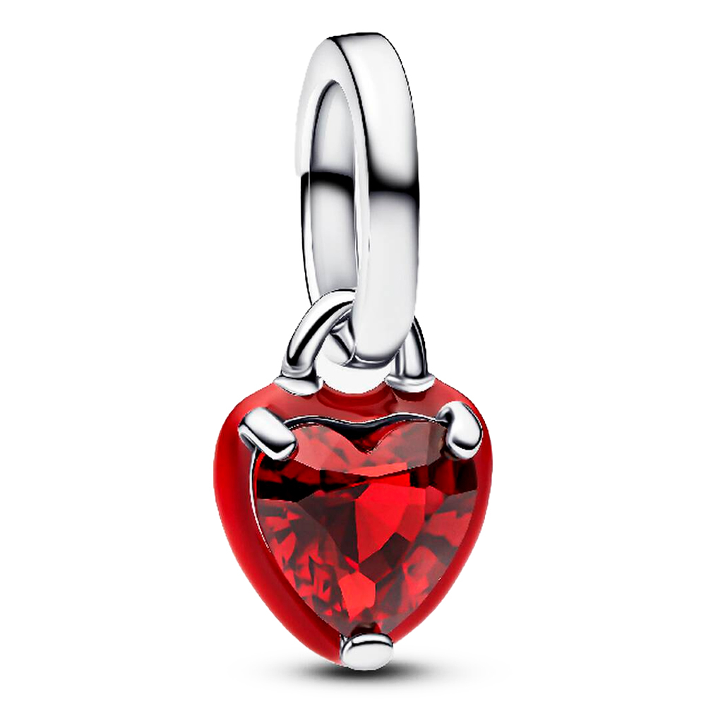 Pandora Charms Mini-Anhänger Herz-Chakra Rot 793042C05