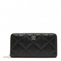 QUILTED LONG ZIP AROUND WALLET