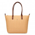 Borsa tote in rafia con tracolla
