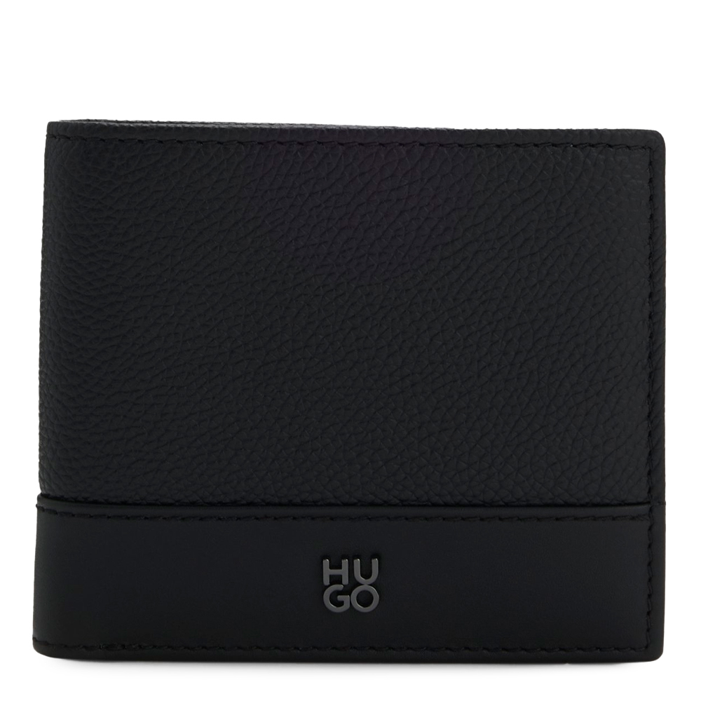 Hugo Boss Eyewear Men's Bronze Wallets And Purses For Leather Bifold Wallet With Stacked Logo Detail