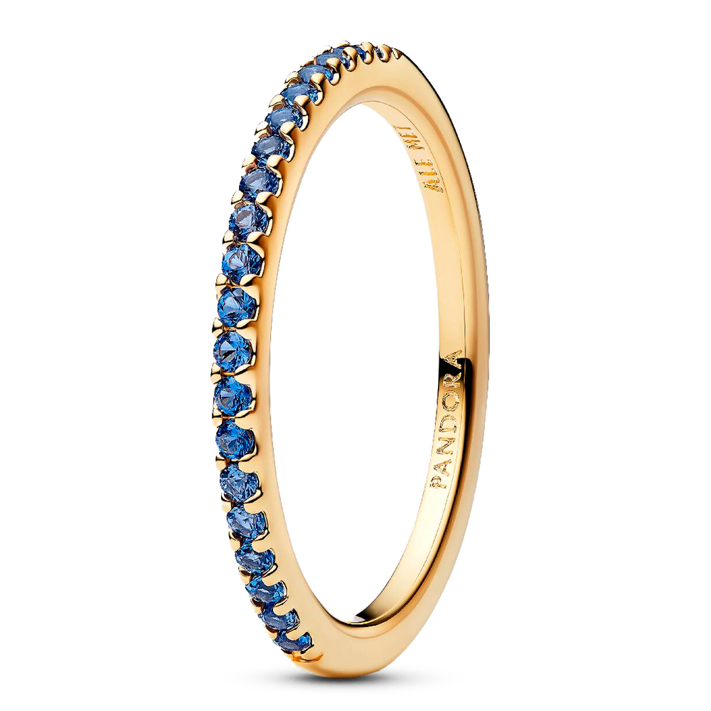 Pandora Anillo Banda Azul Brillante 162999C02