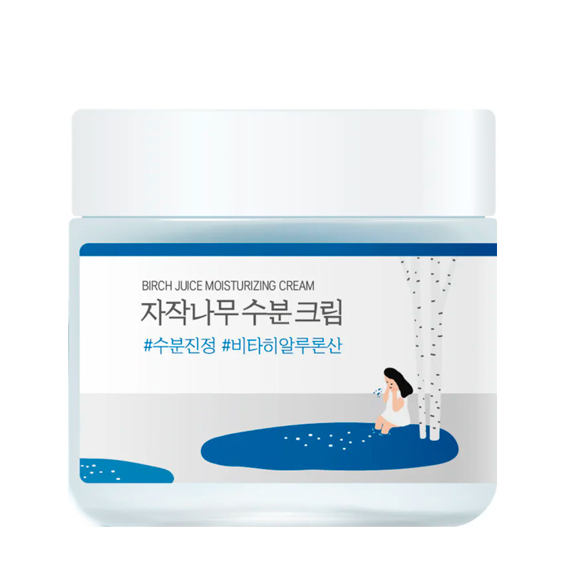 Round Lab Women's Cream Face Skin Care Birch Moisturizing Moisturizing And Protective Facial