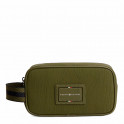 Trousse de toilette en tissu avec &eacute;cusson logo