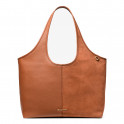 Bolsa grande Henly em couro e camur&ccedil;a.