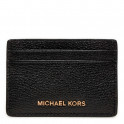 grained leather card holder