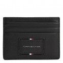grained leather card holder