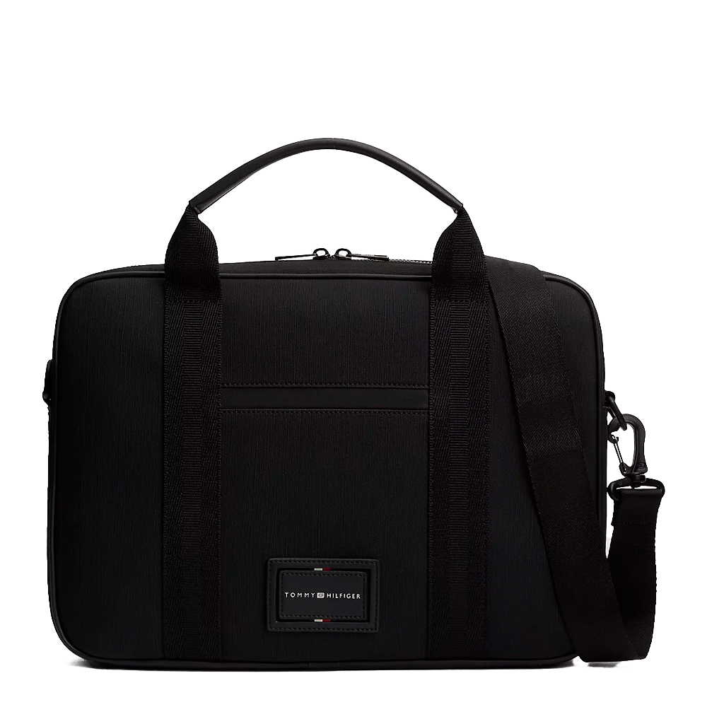 Tommy Hilfiger Eyewear  Messenger bags, toiletry bags and suitcases for men Fabric document briefcase with patch