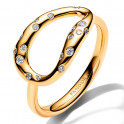 Anello dalla forma organica con gemme incastonate 164676C01