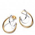 Organic Double Hoop Earrings in Two Tones 264657C00