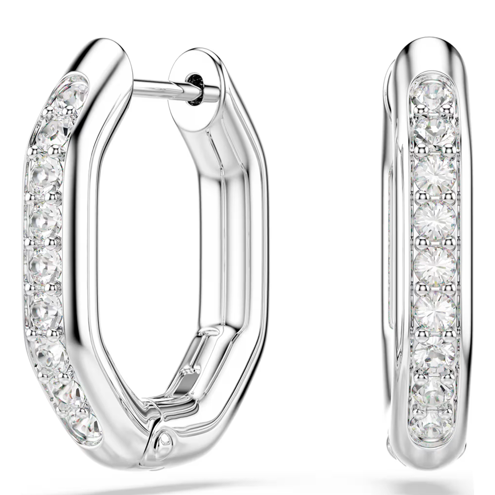 Swarovski Light Earrings Dextera Octagonal Hoop Earrings