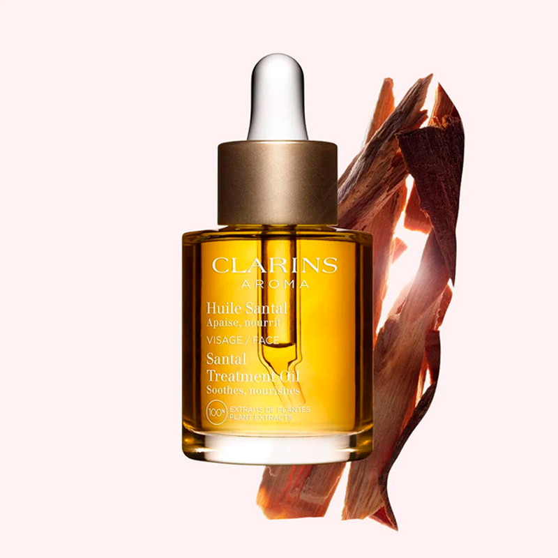 Clarins Huile Santal Nourishing And Calming Oil Huile Santal Aceite de Sándalo Nutritivo Y Calmante