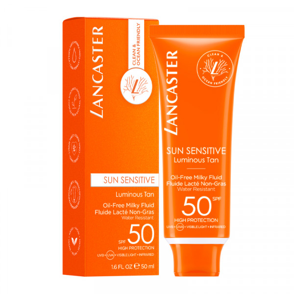 Solfølsom oliefri mælkevæske SPF50