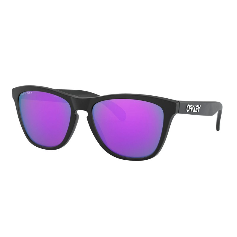 Oakley Man Sunglass Frogskins™ - Frame color: Matte Black, Lens color: Prizm Violet