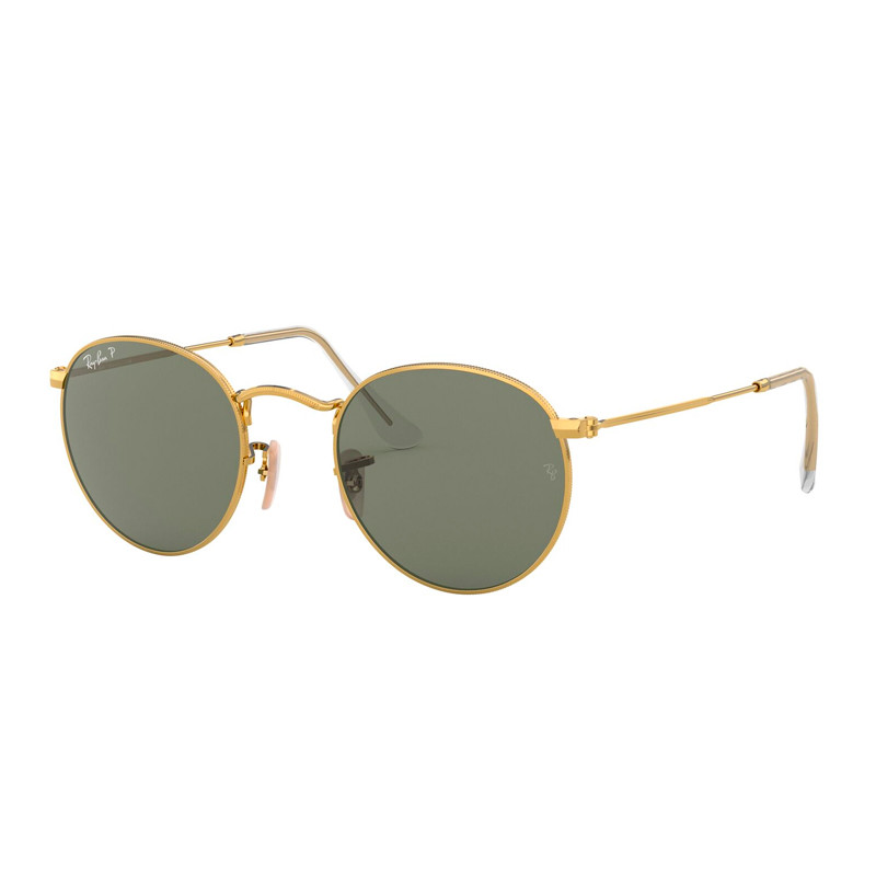 Ray-ban Rb3447 round metal 001/58 gold polar green – imagen 4