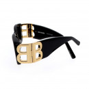 BB0096S 001 Acetato Black Gold Grey