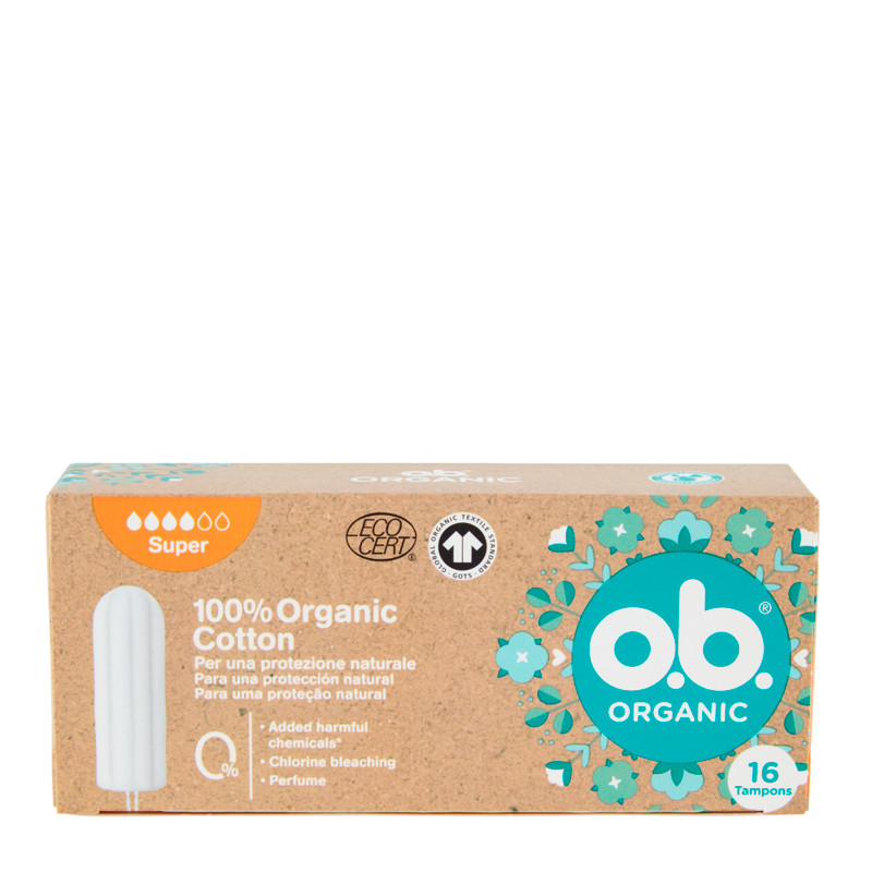 o.b. Tampões Super Orgânico, 16 unidades