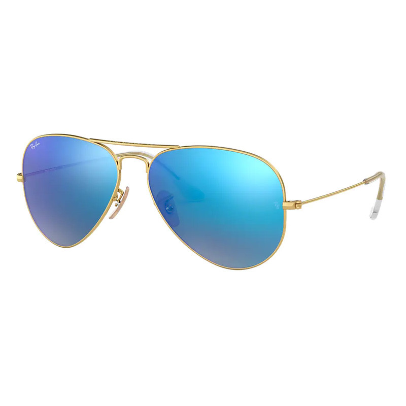 Ray-Ban Unisex Sunglass Aviator Flash Lenses -  Frame color: Gold, Lens color: Solid Color - Image 3