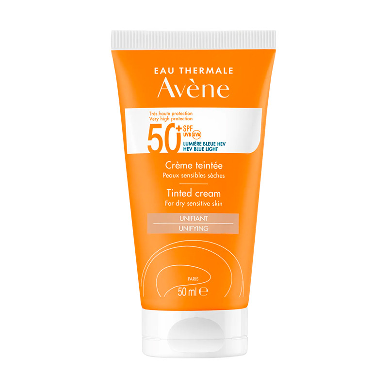 AvèneVery High Protection Tinted Sun Cream SPF50+ for Dry Sensitive Skin - 50ml - Tinted Face SPF - Face The Future
